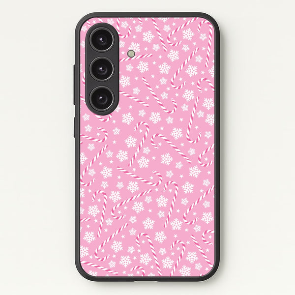 Candy Cane Pattern  - Christmas Patterns Phone Case for Galaxy S24