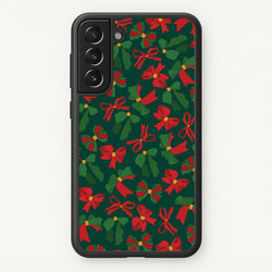 Green And Red Pattern  - Christmas Patterns Phone Case for Galaxy S21FE