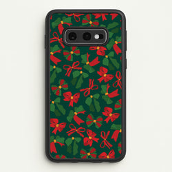 Green And Red Pattern  - Christmas Patterns Phone Case for Galaxy S10e