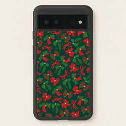 Green And Red Pattern  - Christmas Patterns Phone Case for Google Pixel 7