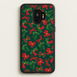 Green And Red Pattern  - Christmas Patterns Phone Case for Galaxy S9