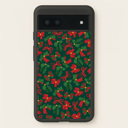 Green And Red Pattern  - Christmas Patterns Phone Case for Google Pixel 6a