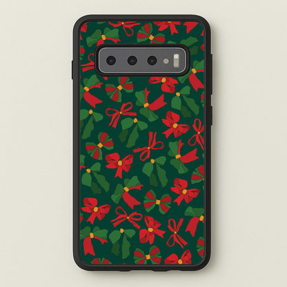 Green And Red Pattern  - Christmas Patterns Phone Case for Galaxy S10