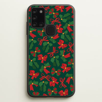 Green And Red Pattern  - Christmas Patterns Phone Case for Galaxy A21s