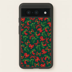 Green And Red Pattern  - Christmas Patterns Phone Case for Google Pixel 8