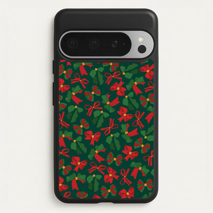 Green And Red Pattern  - Christmas Patterns Phone Case for Google Pixel 9 Pro XL