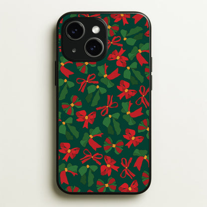 Green And Red Pattern  - Christmas Patterns Phone Case for iPhone 14