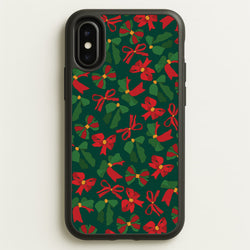 Green And Red Pattern  - Christmas Patterns Phone Case for iPhone X / XS