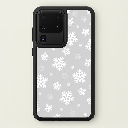 Grey Snowflake Pattern  - Christmas Patterns Phone Case for Galaxy S20 Ultra