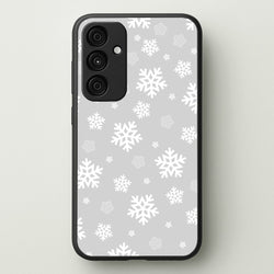 Grey Snowflake Pattern  - Christmas Patterns Phone Case for Galaxy A55