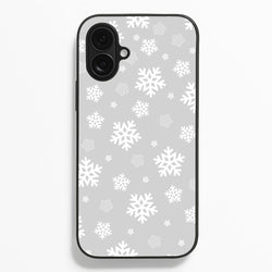 Grey Snowflake Pattern Phone Case