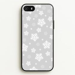 Grey Snowflake Pattern  - Christmas Patterns Phone Case for iPhone 5 / 5s / SE 2016