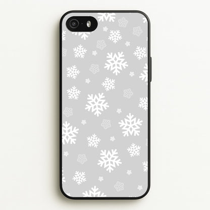 Grey Snowflake Pattern  - Christmas Patterns Phone Case for iPhone 5 / 5s / SE 2016