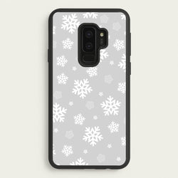 Grey Snowflake Pattern  - Christmas Patterns Phone Case for Galaxy S9 Plus