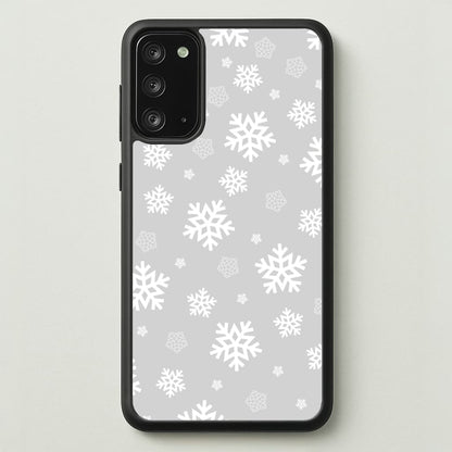 Grey Snowflake Pattern  - Christmas Patterns Phone Case for Galaxy Note 20