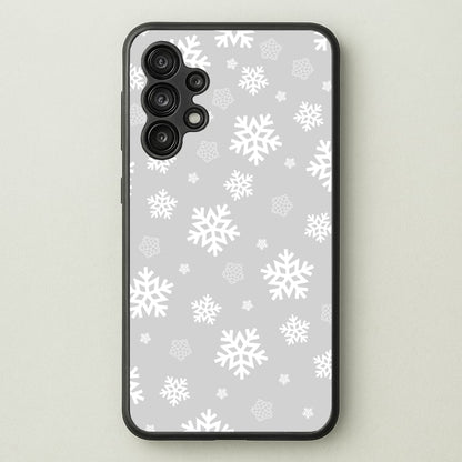 Grey Snowflake Pattern  - Christmas Patterns Phone Case for Galaxy A13