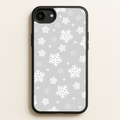 Grey Snowflake Pattern  - Christmas Patterns Phone Case for iPhone 6 / 7 / 8 / SE