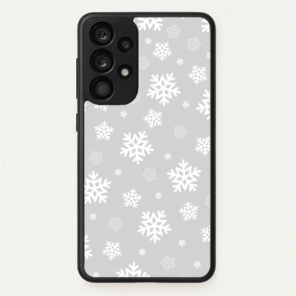 Grey Snowflake Pattern  - Christmas Patterns Phone Case for Galaxy A33