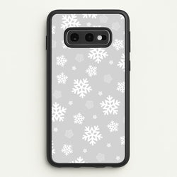 Grey Snowflake Pattern  - Christmas Patterns Phone Case for Galaxy S10e