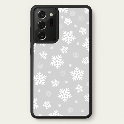 Grey Snowflake Pattern  - Christmas Patterns Phone Case for Galaxy Note 20 Ultra