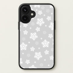 Grey Snowflake Pattern Phone Case for iPhone 17