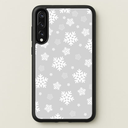 Grey Snowflake Pattern  - Christmas Patterns Phone Case for Huawei P20 Pro