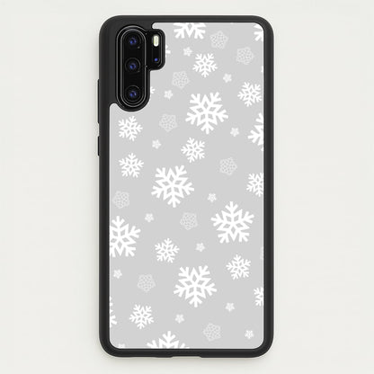 Grey Snowflake Pattern  - Christmas Patterns Phone Case for Huawei P30 Pro