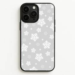 Grey Snowflake Pattern  - Christmas Patterns Phone Case for iPhone 11 Pro Max