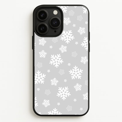 Grey Snowflake Pattern  - Christmas Patterns Phone Case for iPhone 11 Pro Max