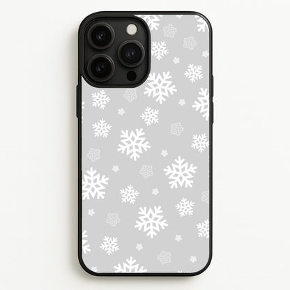 Grey Snowflake Pattern  - Christmas Patterns Phone Case for iPhone 13 Pro Max