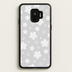Grey Snowflake Pattern  - Christmas Patterns Phone Case for Galaxy S9