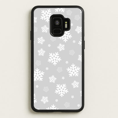 Grey Snowflake Pattern  - Christmas Patterns Phone Case for Galaxy S9