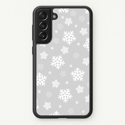Grey Snowflake Pattern  - Christmas Patterns Phone Case for Galaxy S22