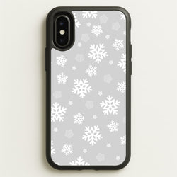 Grey Snowflake Pattern  - Christmas Patterns Phone Case for iPhone X / XS