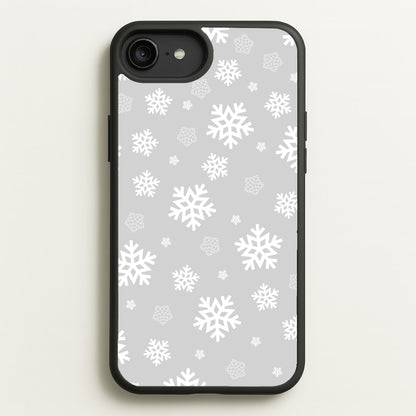 Grey Snowflake Pattern  - Christmas Patterns Phone Case for iPhone 6 Plus / 7 Plus / 8 Plus