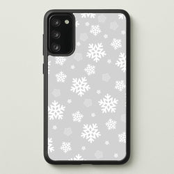 Grey Snowflake Pattern  - Christmas Patterns Phone Case for Galaxy A41