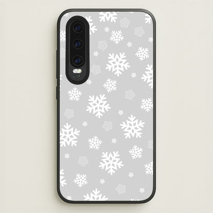 Grey Snowflake Pattern  - Christmas Patterns Phone Case for Huawei P30