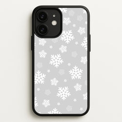 Grey Snowflake Pattern  - Christmas Patterns Phone Case for iPhone 11