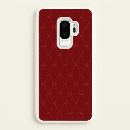 Red Bow Pattern  - Christmas Patterns Phone Case for Galaxy S9 Plus