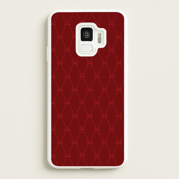 Red Bow Pattern  - Christmas Patterns Phone Case for Galaxy S9