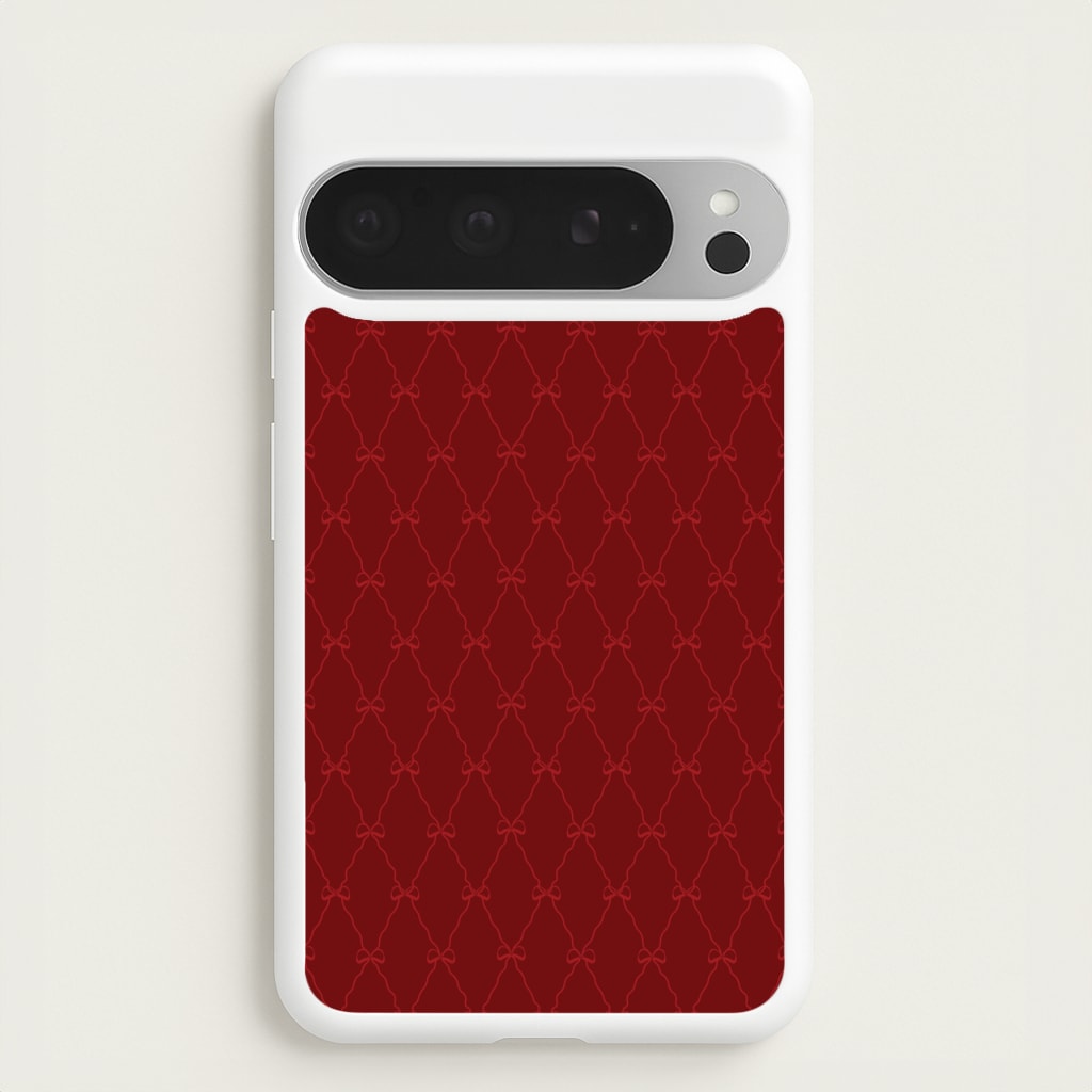 Red Bow Pattern  - Christmas Patterns Phone Case for Google Pixel 9 Pro XL