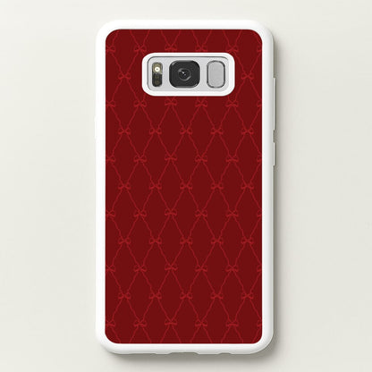 Red Bow Pattern  - Christmas Patterns Phone Case for Galaxy S8