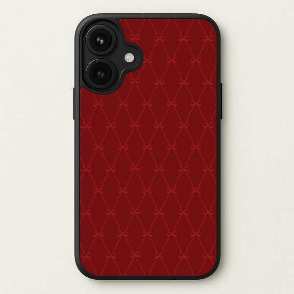 Red Bow Pattern Phone Case for iPhone 17