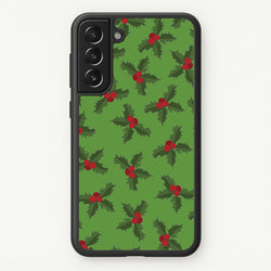 Holly Pattern  - Christmas Patterns Phone Case for Galaxy S21 Plus