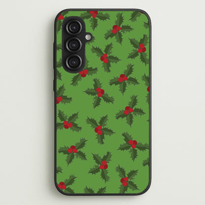 Holly Pattern  - Christmas Patterns Phone Case for Galaxy S23FE