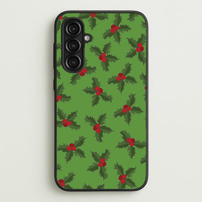 Holly Pattern  - Christmas Patterns Phone Case for Galaxy A16