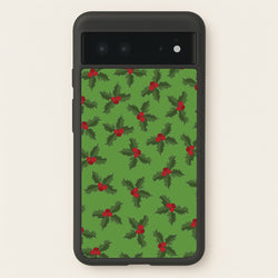 Holly Pattern  - Christmas Patterns Phone Case for Google Pixel 6