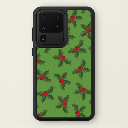 Holly Pattern  - Christmas Patterns Phone Case for Galaxy S20 Ultra
