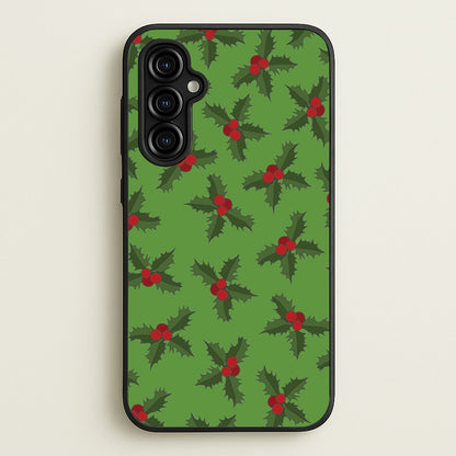 Holly Pattern  - Christmas Patterns Phone Case for Galaxy A54