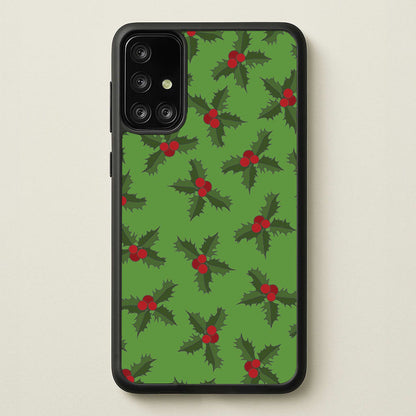 Holly Pattern  - Christmas Patterns Phone Case for Galaxy A71
